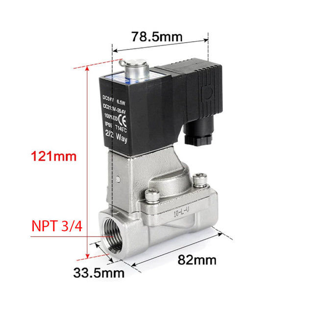 Airtac 2KS200-20: 2 Way Solenoid Valve - 2KS20020BT