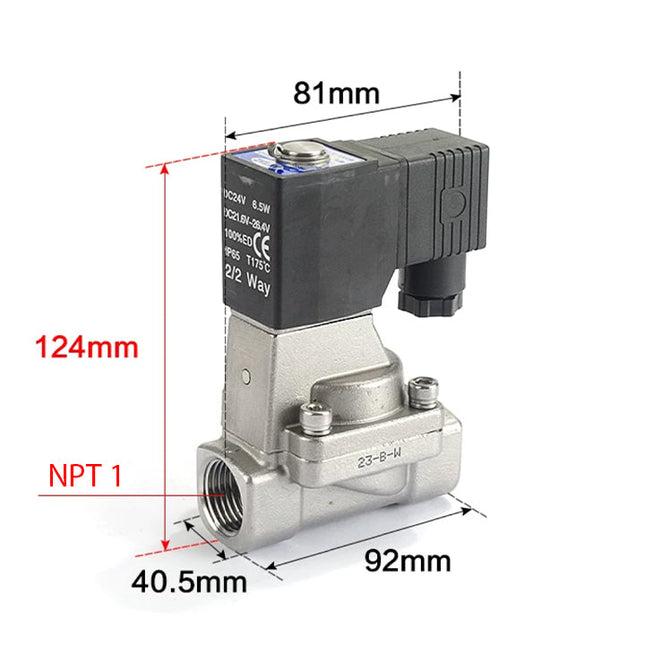 Airtac 2L250-25: 2 Way Solenoid Valve - 2L25025BT