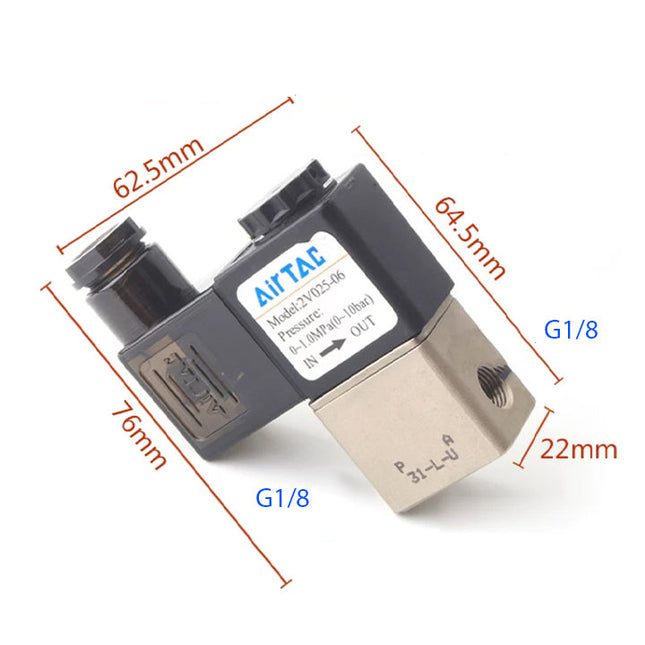 Airtac 2V025-06: 2 Way Solenoid Valve - 2V02506AG