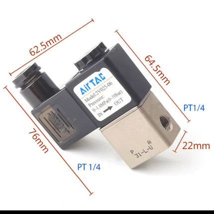 Airtac 2V025-08: 2 Way Solenoid Valve - 2V02508E