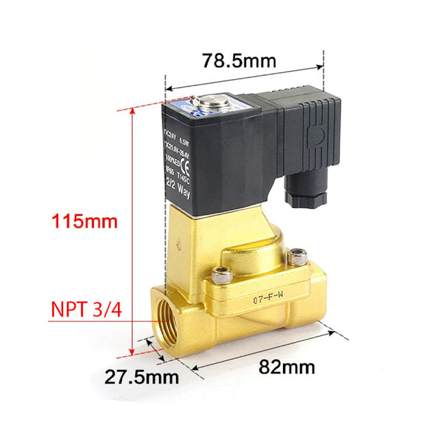 Airtac 2W200-20: 2 Way Solenoid Valve - 2W20020AT