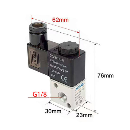 Airtac 3V1-06: Solenoid valve(3/2 way) - 3V106AG