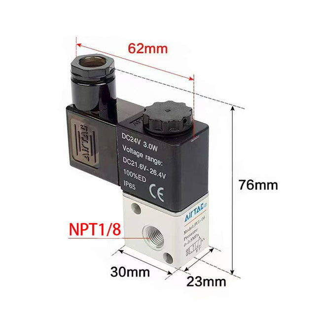 Airtac 3V1-06: Solenoid valve(3/2 way) - 3V106AT