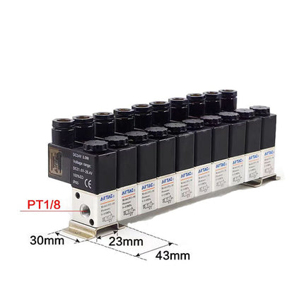 Airtac 3V1-06: Solenoid (3/2 way) +manifold - 3V106C10F