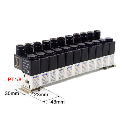 Airtac 3V1-06: Solenoid (3/2 way) +manifold - 3V106B11F