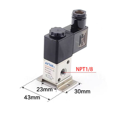 Airtac 3V1-06: Solenoid (3/2 way) +manifold - 3V106E1FT