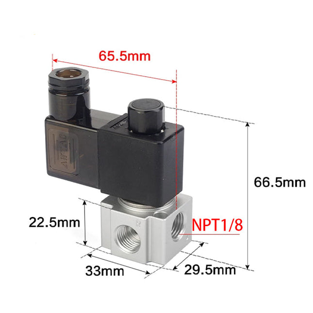 Airtac 3V2-06-NC: Solenoid valve(3/2 way) - 3V206NCFT