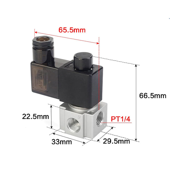 Airtac 3V2-08-NC: Solenoid valve(3/2 way) - 3V208NCF