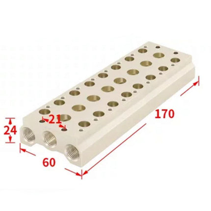 Airtac 7V200M: Pneumatic Air Valve Manifold  - 7V200M8FT