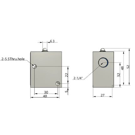 Airtac CM3B-08: Manual Valve. 3 Way - CM3B08G