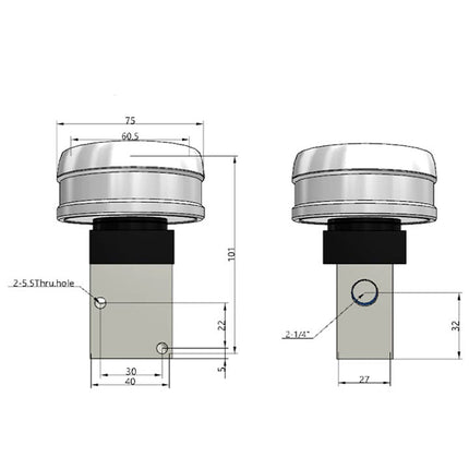 Airtac CM3PMX-08: Manual Valve. 3 Way - CM3PMX08B