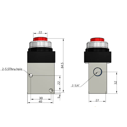 Airtac CM3PP-08: Manual Valve. 3 Way - CM3PP08RG