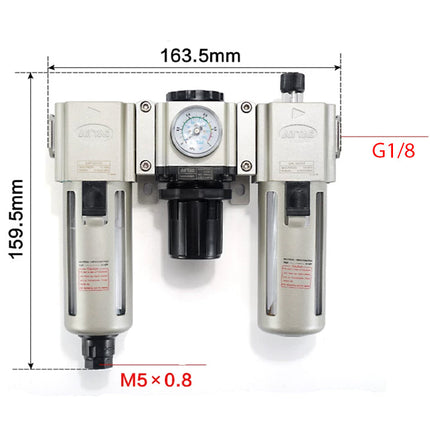 Airtac GAC200: Filter Regulator Lubricator - GAC20006ASG