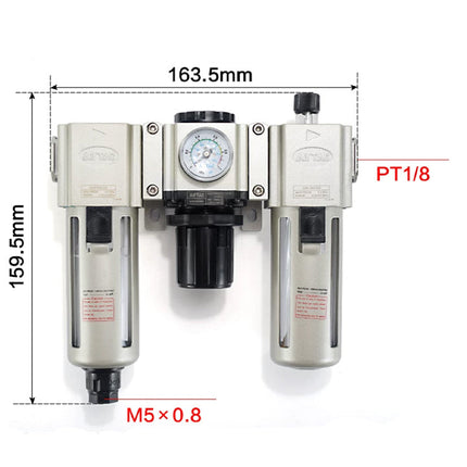 Airtac GAC200: Filter Regulator Lubricator - GAC20006S