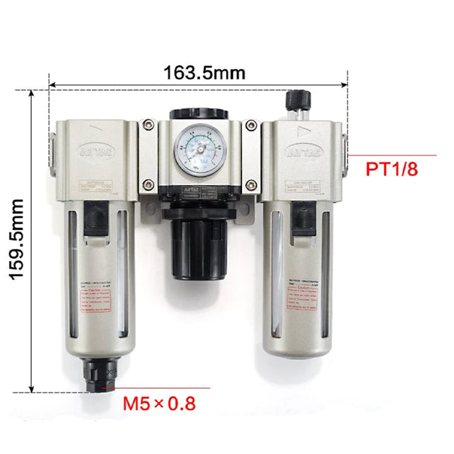 Airtac GAC200: Filter Regulator Lubricator - GAC20006S