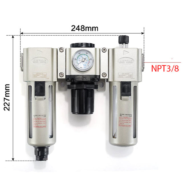 Airtac GAC400: Filter Regulator Lubricator - GAC40010ST