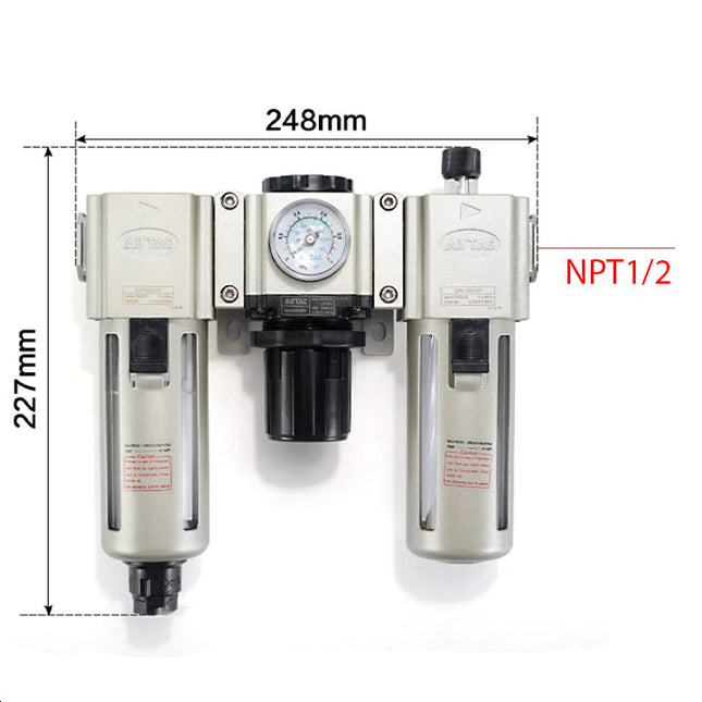 Airtac GAC400: Filter Regulator Lubricator - GAC40015AST