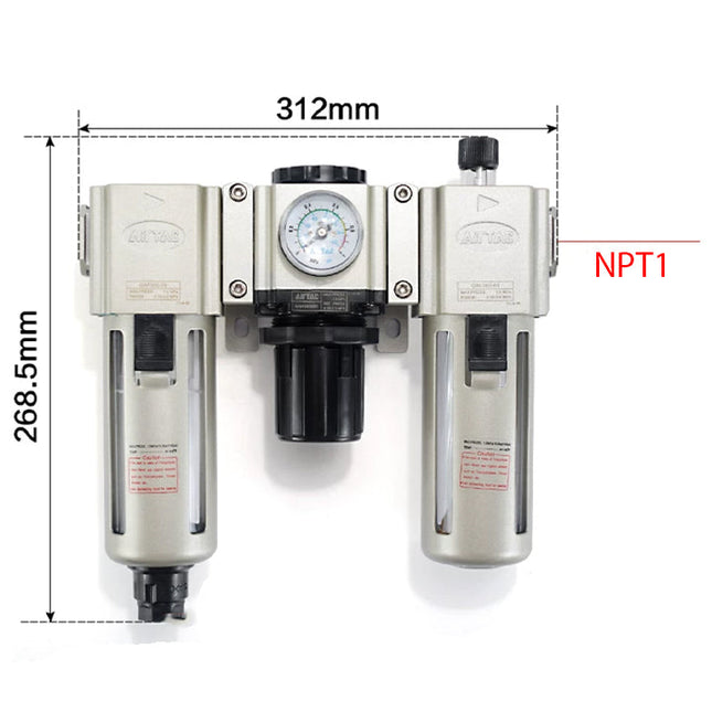 Airtac GAC600: Filter Regulator Lubricator - GAC600C25AST