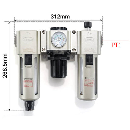 Airtac GAC600: Filter Regulator Lubricator - GAC600C25S
