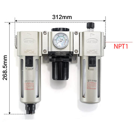 Airtac GAC600: Filter Regulator Lubricator - GAC600C25ST