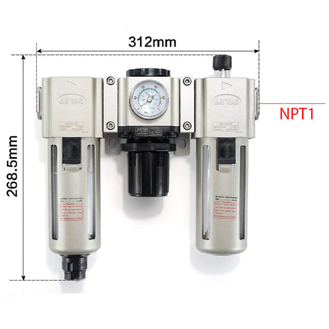 Airtac GAC600: Filter Regulator Lubricator - GAC600C25ST