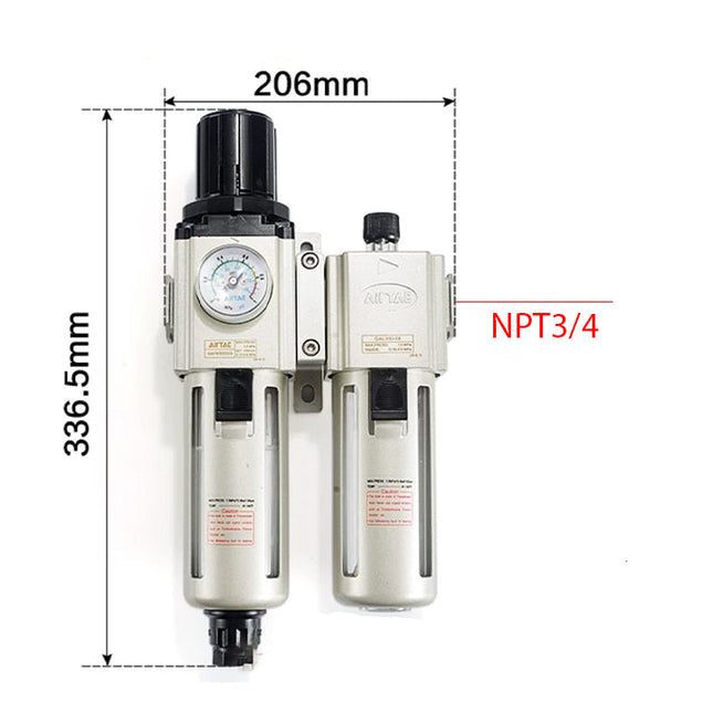 Airtac GAFC600: Filter Regulator Lubricator - GAFC600C20ST