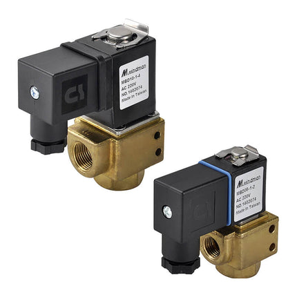 Mindman MBD Series: 2-Port 2-Position Direct-Acting Plunger Solenoid Valve (Normally Closed) - MBD-06-2-V-2E-AC110