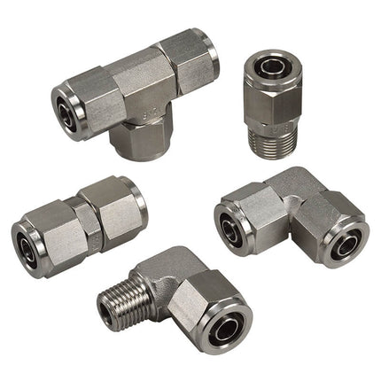Mindman MNS* Series: Stainless Steel Fitting (Straight Type) - MNSC0420-01-S