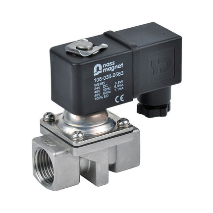 Mindman MUSK Series: 2-Port 2-Position Pilot-Connected Diaphragm Type Solenoid Valve (Normally Closed) - MUSK-15-0-V-2-D-C-DC24-NPT