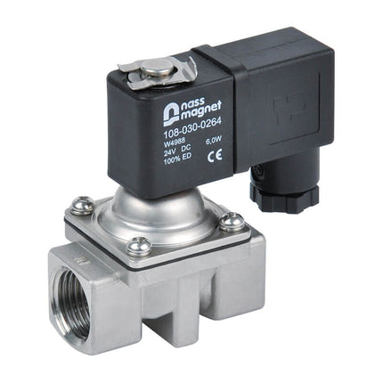 Mindman MUSL Series: 2-Port 2-Position Pilot-Operated Diaphragm Latching Valve (Normally Closed) - MUSL-15-0-J-L-D-DC24-NPT