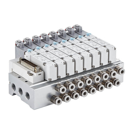 Mindman MVB-156 Series: Multi-Connection System - MVB-1565B-8-P-DC24-D-NPT
