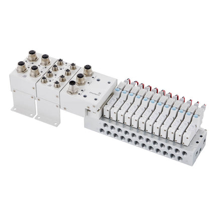 Mindman MVE-100 Series: Fieldbus Component (EtherNet/IP) Manifold Assembly - MVE-100M-5M2-LP-CC-G-EAP5