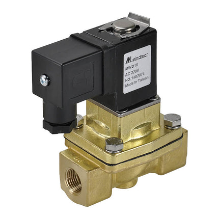 Niscon MWD-MWK Series: 2-Port 2-Position Pilot Diaphragm Type Solenoid Valve (Normally Closed) - MWD-10-J-5-G-AC220