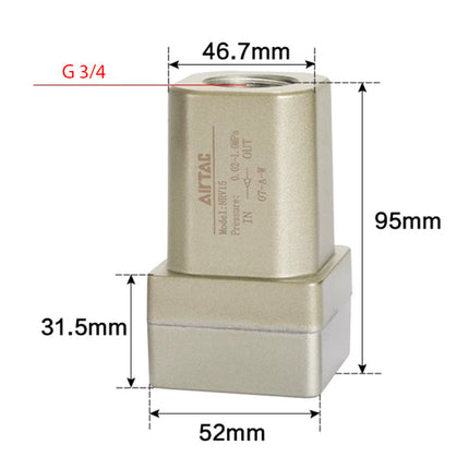 Airtac NRV-20: Non-Return Valve - NRV20G