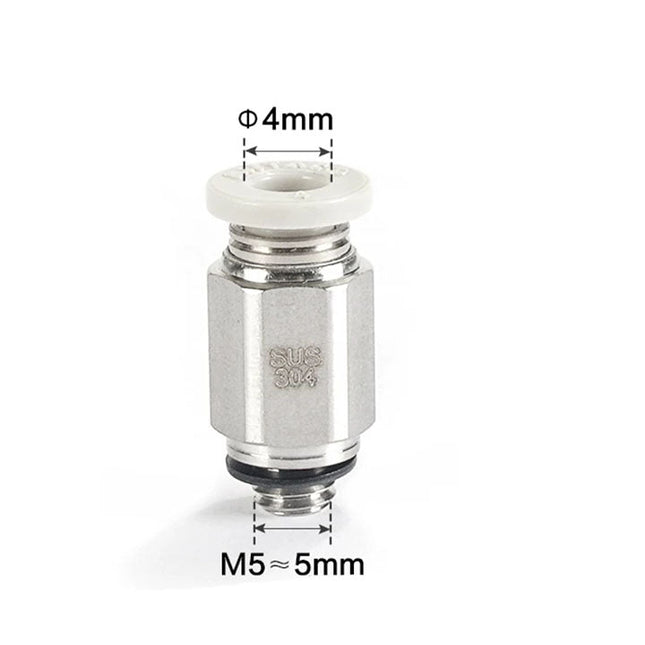 Airtac PC: Male connector--One-touch fittings(stainless steel) - PC4M5-S