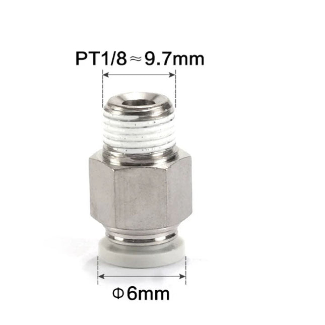 Airtac PC: Push Lock Fitting. Male Connector - PC601