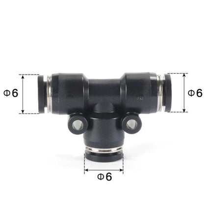 Airtac PE: Push Lock Fitting. Union Tee - PE6D