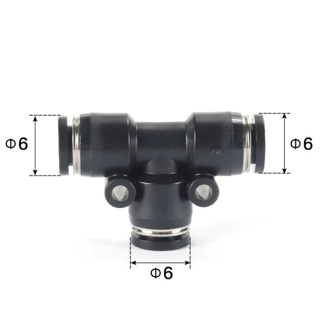 Airtac PE: Push Lock Fitting. Union Tee - PE6D