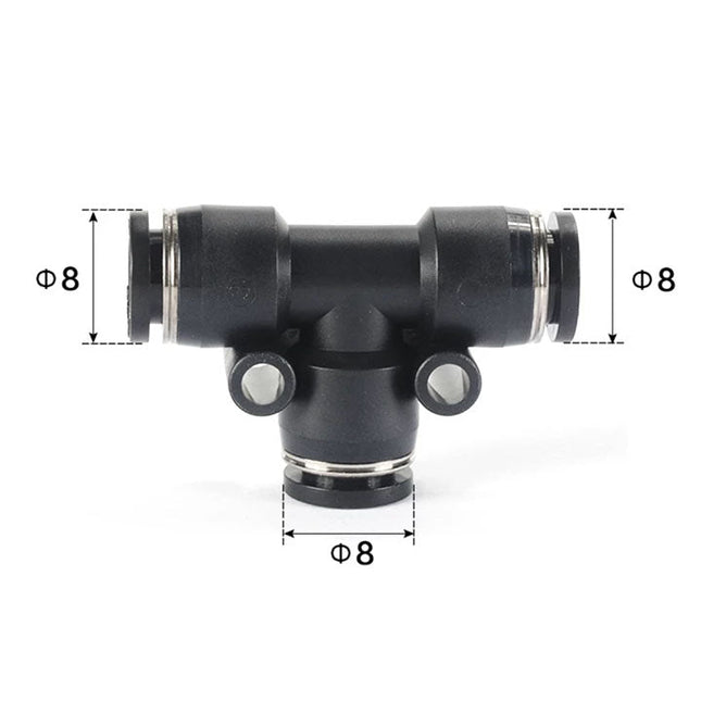 Airtac PE: Push Lock Fitting. Union Tee - PE8D