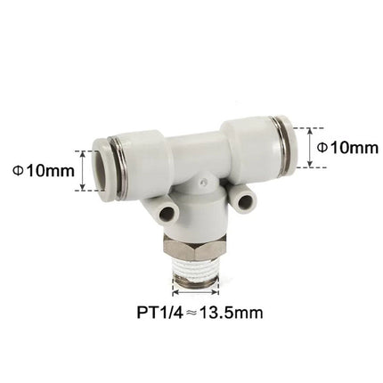 Airtac PEB: Push Lock Fitting. Male Branch Tee - PEB1002D