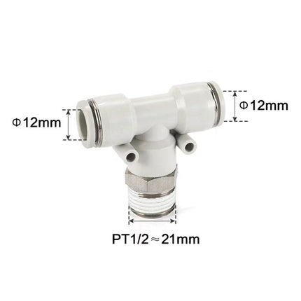 Airtac PEB: Push Lock Fitting. Male Branch Tee - PEB1204