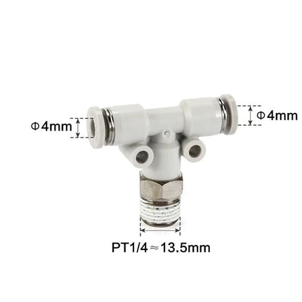 Airtac PEB: Push Lock Fitting. Male Branch Tee - PEB402D