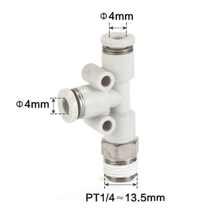 Airtac PED: Push Lock Fitting. Male Run Tee - PED402D