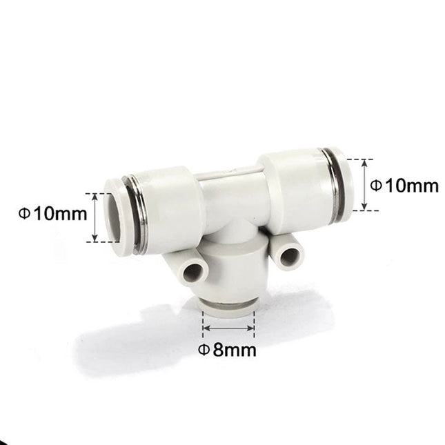 Airtac PEG: Push Lock Fitting. Different Diameter Tee - PEG10-8