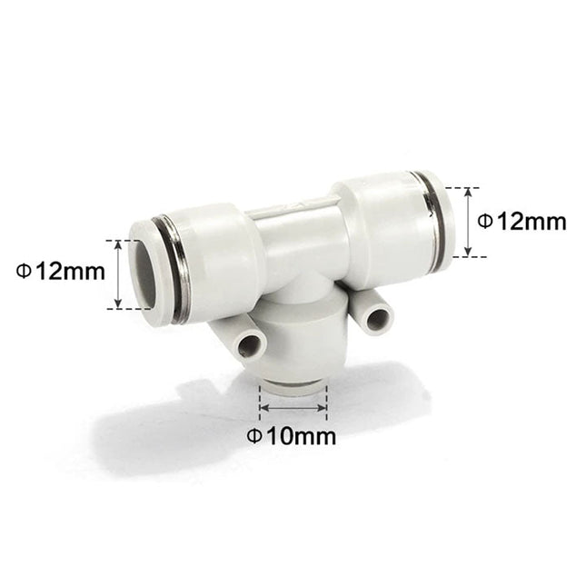 Airtac PEG: Push Lock Fitting. Different Diameter Tee - PEG12-10