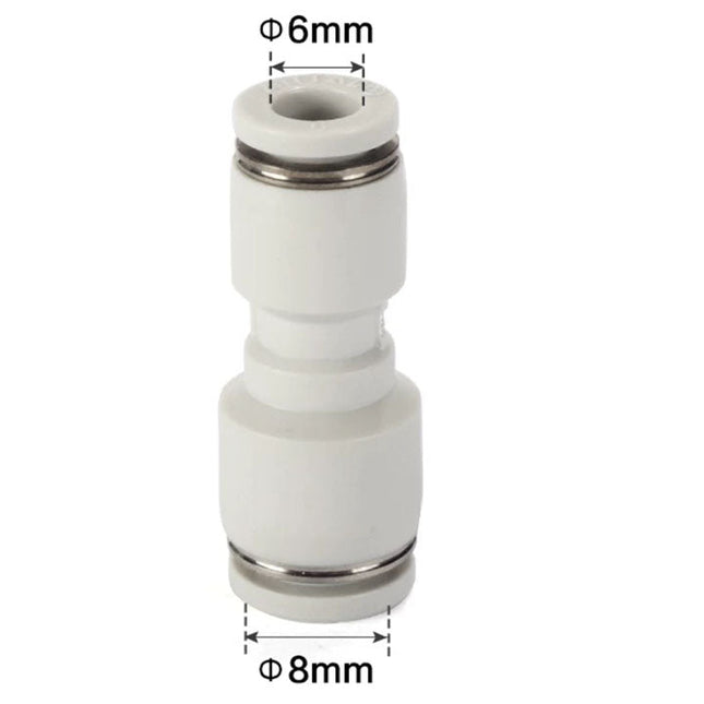 Airtac PG: Push Lock Fitting. Different Diameter Straight - PG8-6D