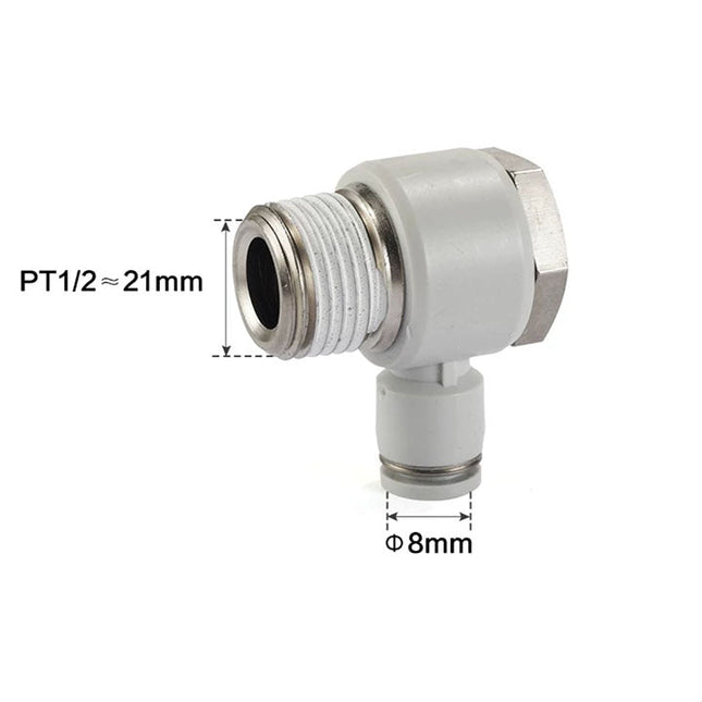 Airtac PH: Push Lock Fitting. Universal Male Elbow - PH804D