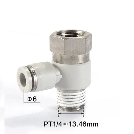Airtac PHF: Push Lock Fitting. Double Universal Female Elbow - PHF602