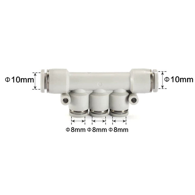 Airtac PKG: Push Lock Fitting. Reducer Triple Branch Union - PKG10-8D