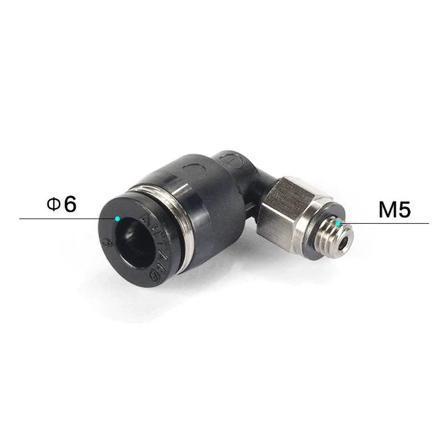 Airtac PL: Male elbow--One-touch fittings Black  - PL6M5D-M